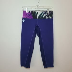 ROXY Womans Neoprene Capri Wetsuit Pants Sea Salt Jungle Time Size 6